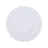 Plastic Disposable Plates, 100 Pcs White Plastic Plates