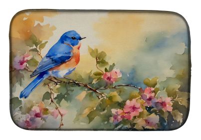 Bluebird Dish Drying Mat Absorbent Dish Drying Mat Pad for Kitchen Counter Dish Drainer Mat for Countertop, 14 x 21", Multicolor