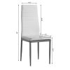 110CM Clear Color Dining Table Set (This product will be split into two packages)