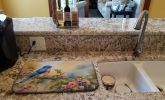 Bluebird Dish Drying Mat Absorbent Dish Drying Mat Pad for Kitchen Counter Dish Drainer Mat for Countertop, 14 x 21", Multicolor