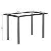[Replace 24778886]110cm Dining Table Tempered Glass Dining Table
