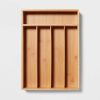 Brown 5-Compartment Drawer Organizer, Flatware & Utensil Storage Holder