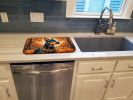 Doberman Pinscher Fall Dish Drying Mat Absorbent Dish Drying Mat Pad for Kitchen Counter Dish Drainer Mat for Countertop, 14 x 21", Multicolor