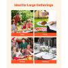 Plastic Disposable Plates, 100 Pcs White Plastic Plates