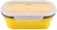 Lunch Box Collapsible Silicone Food Storage with Fork Spoon Expandable Eco Lunch Bento Box BPA-Free Dishwasher Freezer Microwave Safe