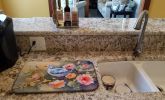 Dove Dish Drying Mat Absorbent Dish Drying Mat Pad for Kitchen Counter Dish Drainer Mat for Countertop, 14 x 21", Multicolor
