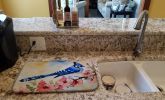 Blue Jay Dish Drying Mat Absorbent Dish Drying Mat Pad for Kitchen Counter Dish Drainer Mat for Countertop, 14 x 21", Multicolor